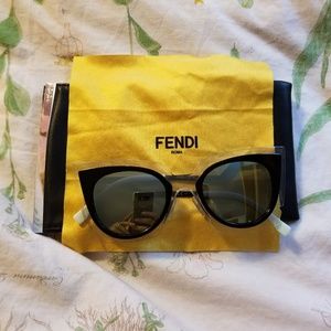 Fendi sunglasses with case and kerchief